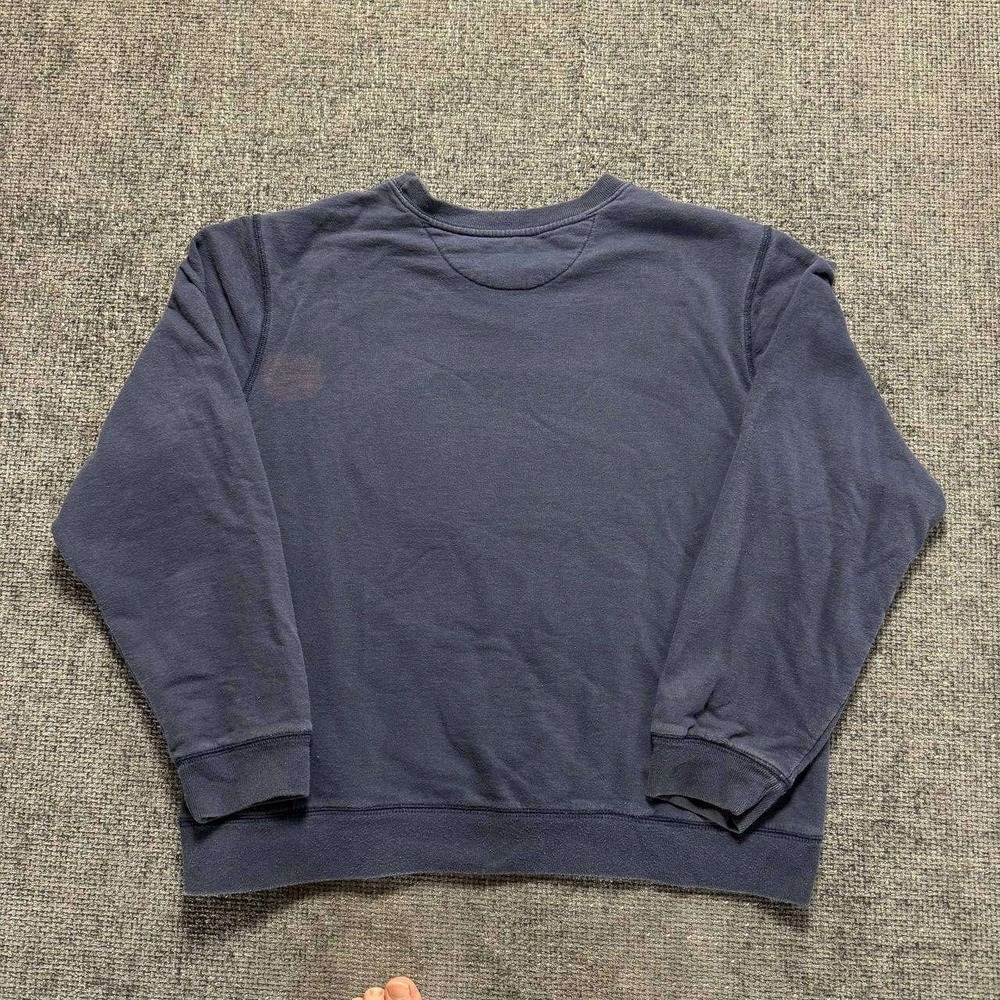 Indian Motorcycle Sweatshirt Mens Medium Blue Embossed Logo Crewneck Canada